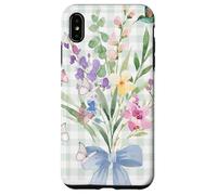 WOMEN'S HUMMINGBIRD FLORAL WATERCOLOR FLOWER GARDEN BOUQUET Case for iPhone XS Max