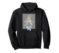 WOMEN'S HUMMINGBIRD FLORAL WATERCOLOR FLOWER GARDEN BOUQUET Pullover Hoodie