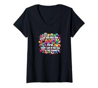 Womens Humor Funny get in here Free Candy V-Neck T-Shirt