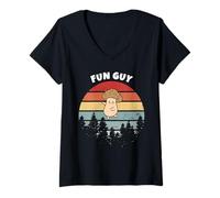 Womens Humor Vintage Fungi Fun Guy Funny Mushroom Fungus V-Neck T-Shirt