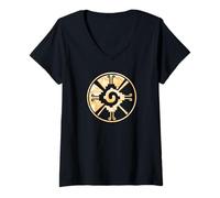 Womens Hunab Ku Mayan God & Mesoamerican Culture Civilization V-Neck T-Shirt