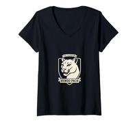 Women's Hundo Pack 100 Mile Ultra Runner Cougar Mascot V-Neck T-Shirt