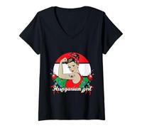 Womens Hungarian Girl V-Neck T-Shirt