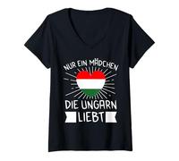 Women's Hungary Hungarian Hungarian Budapest Gift V-Neck T-Shirt