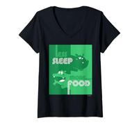 Women's Hungry Hippos Less Sleep V-Neck T-Shirt