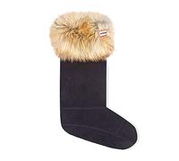 Womens Hunter Womens Original Faux Fur Cuff Boot Socks Tawny in Black - 3-5 UK