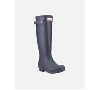 Women's Hunter Women's Original Tall Tartan Back Strap Wellington in Navy