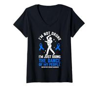 Womens Huntingtons Disease Warrior HD Awareness V-Neck T-Shirt