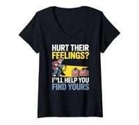 Women's Hurt Their Feelings I LL Help You FIND Yours V-Neck T-Shirt