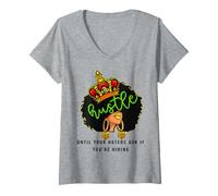 Women's Hustle Until Your Haters Ask If You're Hiring Women Queen V-Neck T-Shirt