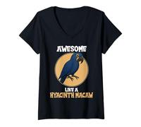 Womens Hyacinth Macaws Awesome Like a Hyacinth Macaw V-Neck T-Shirt