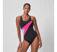 Women's Hyperboom Butterfly Back Swimsuit Black/Pink - 38 Anthracite/Pink 38