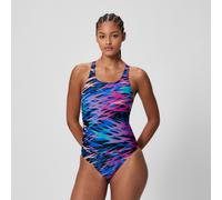 Women's Hyperboom Printed Medalist Swimsuit Blue/Pink - 36 Anthracite 36