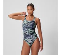 Women's Hyperboom Printed Medalist Swimsuit Green - 32 Pale Clover 32