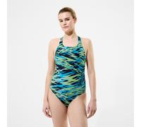Women's Hyperboom Printed Medalist Swimsuit Green - 40 Green 40