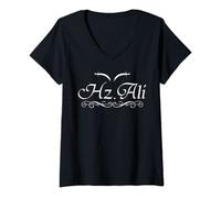 Womens Hz Ali Alevi Zülfikar, Kurdish aleviten, Kizilbas V-Neck T-Shirt