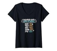 Women's I Always give 100% at Work with This Funny Business Humor V-Neck T-Shirt