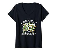 Women's I am 6 OR 7 Drinks Deep Irish St Patricks Day Six Seven Pun V-Neck T-Shirt