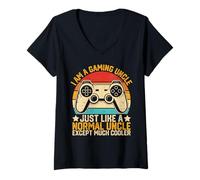 Womens I Am A Gaming Uncle Just Like A Normal Uncle V-Neck T-Shirt