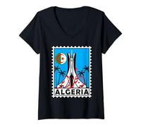 Womens I am Algerian and Proud to be DZ V-Neck T-Shirt