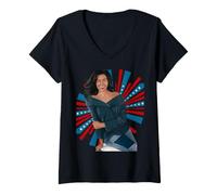 Women's I Am Black History Michelle Obama International Women Queen V-Neck T-Shirt