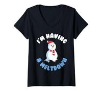 Womens I am Having a Meltdown V-Neck T-Shirt