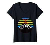 Womens I AM Kabyle D AMAZIGH DJERDJER Algeria V-Neck T-Shirt