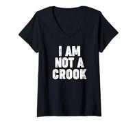 Womens I AM NOT A Crook V-Neck T-Shirt