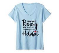 Women's I Am Not Bossy Funny V-Neck T-Shirt