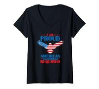 Women's I am Proud American Approval is not Required V-Neck T-Shirt