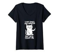Womens I Am Small and Sensitive But Also Fight Me Apparel V-Neck T-Shirt
