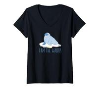 Women's I Am The Awesome Walrus Gift T-Shirt V-Neck T-Shirt