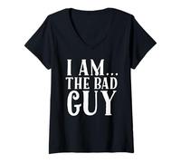 Womens I am the Bad Guy Shirt V-Neck T-Shirt