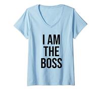 Womens I Am The Boss TShirt,Sarcastic I'm Not Bossy Shirt,Funny Top V-Neck T-Shirt