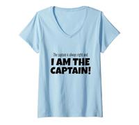 Womens I AM The Captain V-Neck T-Shirt