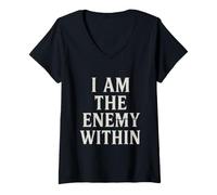 Women's I Am The Enemy Within V-Neck T-Shirt