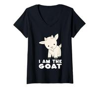 Womens I Am The G.O.A.T. Greatest Of All Time Athletics Gift V-Neck T-Shirt