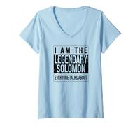 Womens I am The Legendary Shirt, Gift idea for Solomon V-Neck T-Shirt