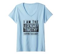 Womens I am The Legendary Shirt, Gift idea for Timothy V-Neck T-Shirt