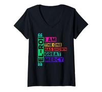 Womens I am The One El Roi Has Shown Great Mercy - NSPPD Prayer V-Neck T-Shirt