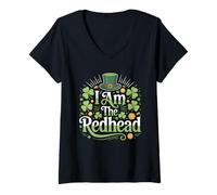 Women's I Am The Redhead St Patricks Day Matching Group V-Neck T-Shirt