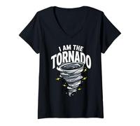 Women's I Am The Tornado V-Neck T-Shirt