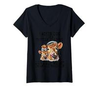 Womens I Asked God Partner in Crime He Sent Me My Smartass Daughter V-Neck T-Shirt