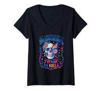 Womens I Believe in Holding Grudges I'll Heal V-Neck T-Shirt