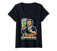 Women's I Bleed Conversion Data Marketer V-Neck T-Shirt