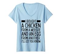 Women's I Bought A Chicken from One Website and an Egg from Another V-Neck T-Shirt