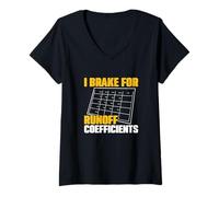 Womens I Brake For Runoff Coefficients Funny Environmental Engineer V-Neck T-Shirt