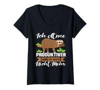 Women's I Breathe More Productive, it Will no Longer be Today V-Neck T-Shirt