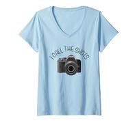 Womens I Call The Shots V-Neck T-Shirt