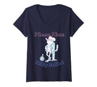 Womens I Came I Saw I Dilly Dallied Frog Cowboy Funny V-Neck T-Shirt